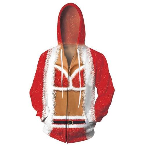 Mens Zip Up Hoodies Sexy Bra 3D Graphic Printing Hoody