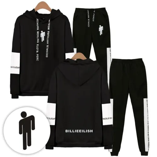 Billie Eilish Casual Sports Suit Set Hoodies & Sweatshirts And Pants Suit