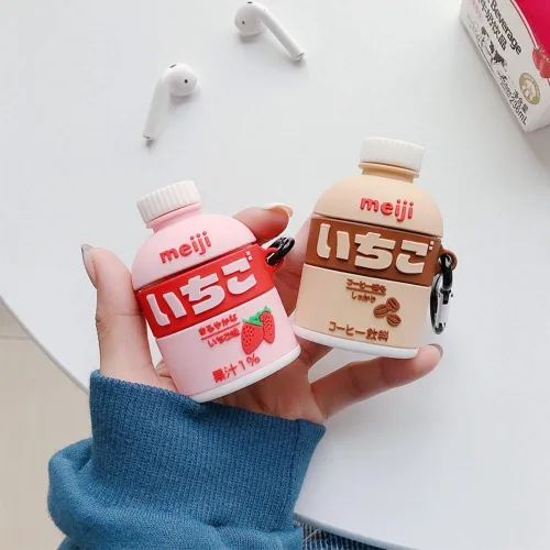 Meiji Strawberry Chocolate Milk Apple Airpods Pro Protective Case Cover