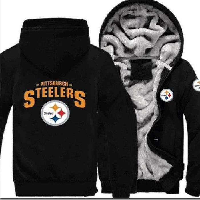 Pittsburgh Steelers Casual Hooded Warm Sweatshirts Male Thicken Tracksuit