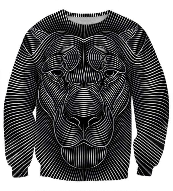 Fierce Optical Illusion Lion Sweatshirt/Hoodie