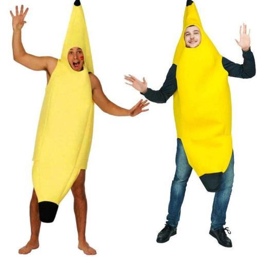 Halloween Party Adults Mascot Banana Superman Costume