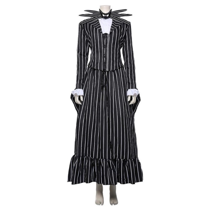 The Nightmare Before Christmas Jack Skellington Striped Outfit Cosplay Costume