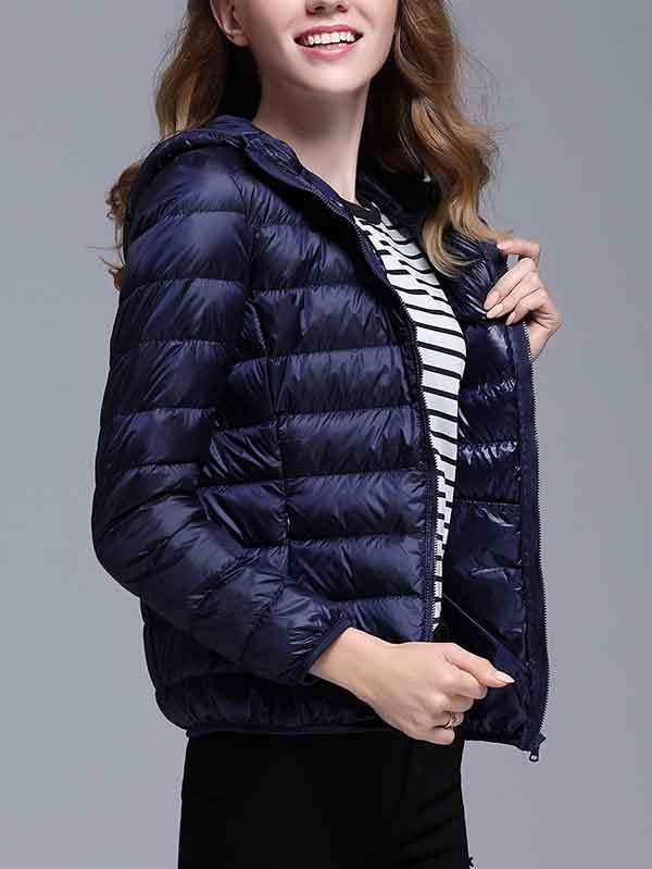 Women Waterproof Hooded Lightweight Packable Down Jacket