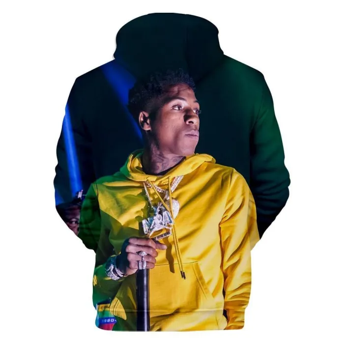 Blueface Unisex Hoodie 3D Printed Hooded Pullover Sweatshirt