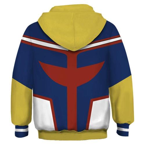 Kids All Might Hoodies My Hero Academia Pullover 3D Print Jacket Sweatshirt