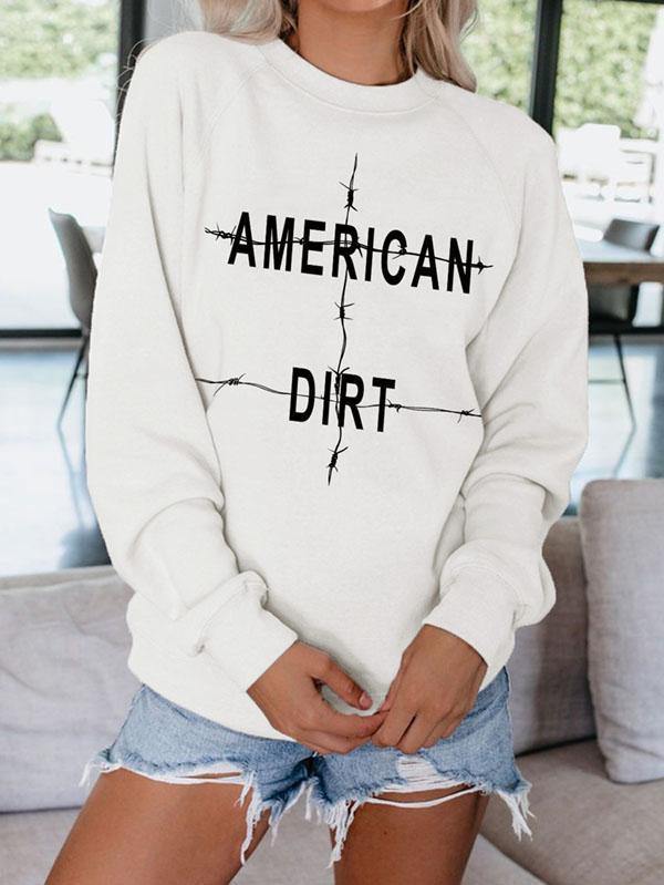 American Dirt Graphic Oversized Sweatshirt