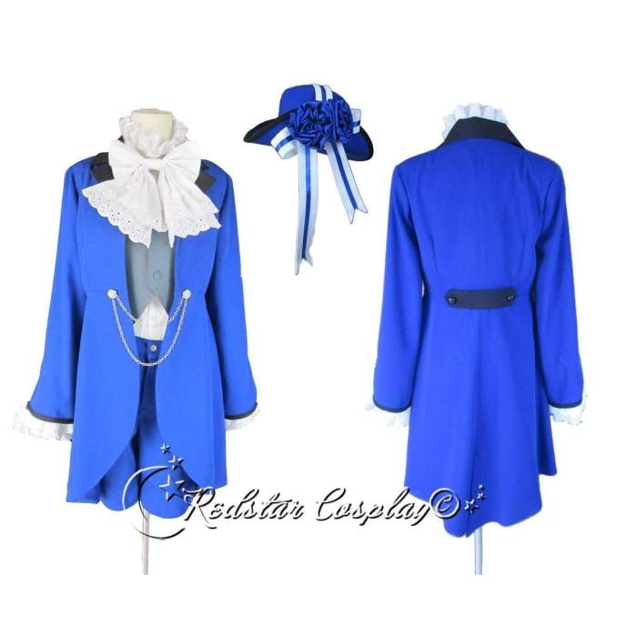 Kuroshitsuji Ciel Phantomhive Blue Cosplay Costume - Custom made in Any size