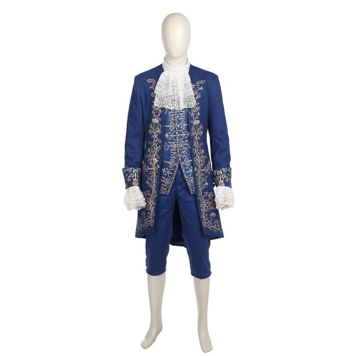 Movie Beauty And The Beast Prince Adam Costume Halloween Party Cosplay Costume