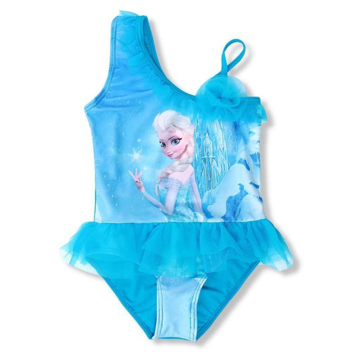 Princess Elsa Anna Bathing Suit Kids Girls Swimwear Bikini Swimsuit