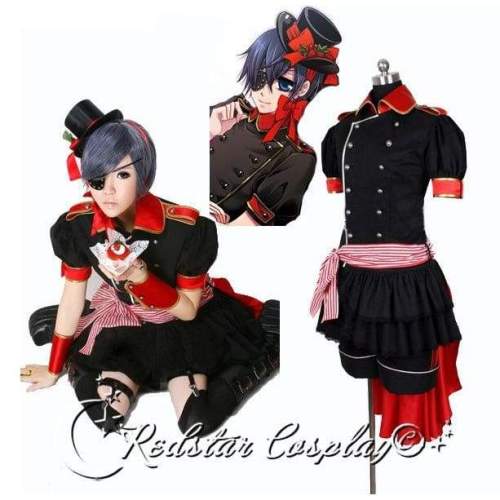 Black Butler Cosplay Costume Ciel Phantomhive Strawberry Style Dress Custom in Any size