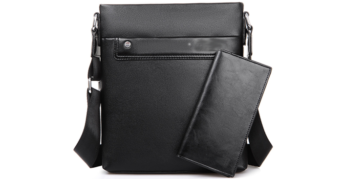 Men Fashion Pu Leather Messenger Crossbody Bag