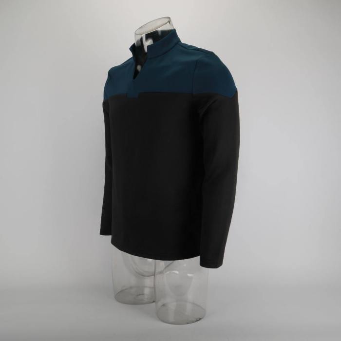 Star Trek  Picard Startfleet Uniform New Engineering Blue Top Shirts Halloween Cosplay Costume