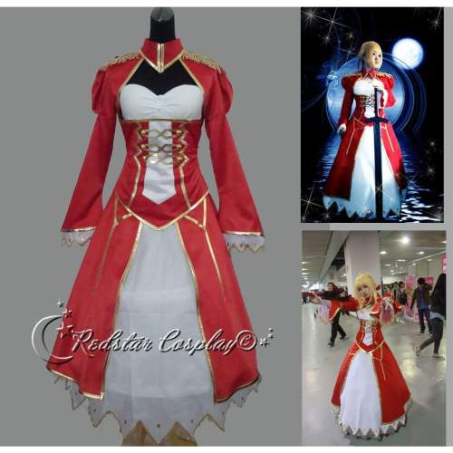 Fate/Stay Night Saber 2 Red Dress Cosplay Costume - Custom-made in Any size