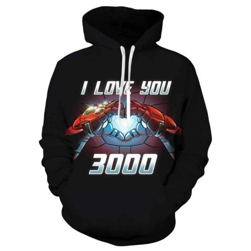 Tony Stark I Love You  Hoodie Men The Avengers Iron Man Moive Costume Sweatshirt  New Coat Casual Tops
