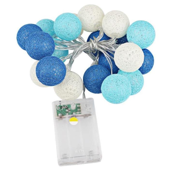 Patterned Cotton Ball String Light (20 Count)