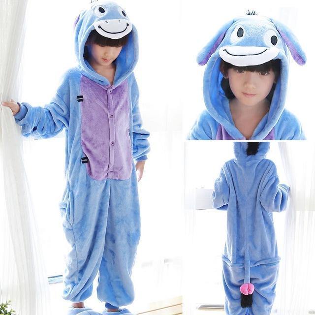 Pajamas For Girls Boys Sleepwear Animal Children'S Pajamas Donkey