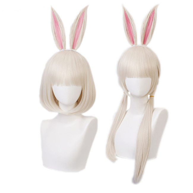 Anime Beastars Haru Bunny Rabbit Ears Short Long Hair Wigs Cosplay