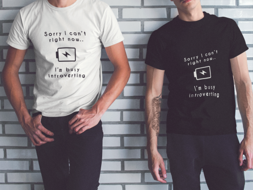  Sorry I Can'T Right Now  Short-Sleeve Unisex T-Shirt (Black/Navy)