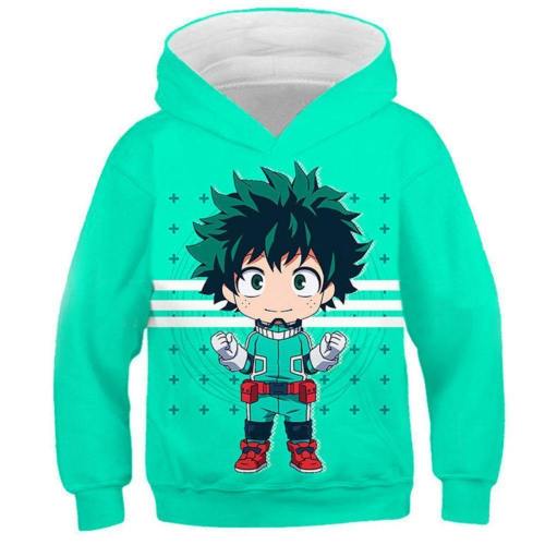 Kids My Hero Academia Hoodies Izuku Midoriya Printed Pullover Jacket Sweatshirt