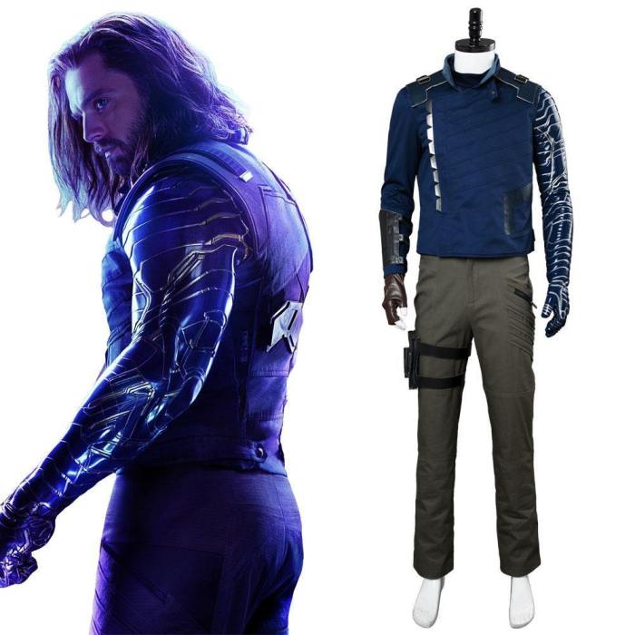 Avengers 3 : Infinity War Winter Soldier Outfit Suit James Buchanan Barnes Cosplay Costume