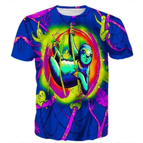 Colorful Psychedelic Sloth Shirt