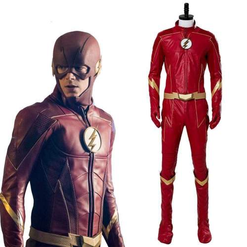 The Flash Season 4 Barry Allen Grant Gustin Flash Outfit Suit Cosplay Costume