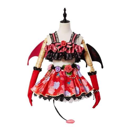 Love Live! New Sr Rin Hoshizora Little Devil Transformed Uniform Halloween Cosplay Costume