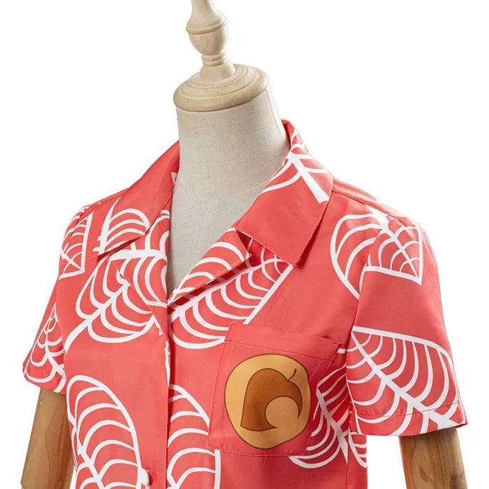 Game Animal Crossing Isabelle Women Short Sleeve Shirts Top Cosplay Costume