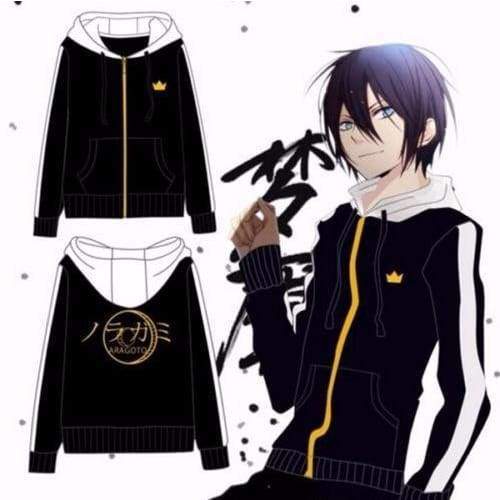 Anime Noragami Yato Cosplay Unisex Casual Sweatshirt Hoodie Jacket Coat Zipper