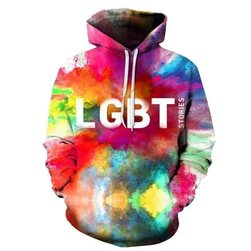 Lgbt Pride Colors 3D - Sweatshirt, Hoodie, Pullover