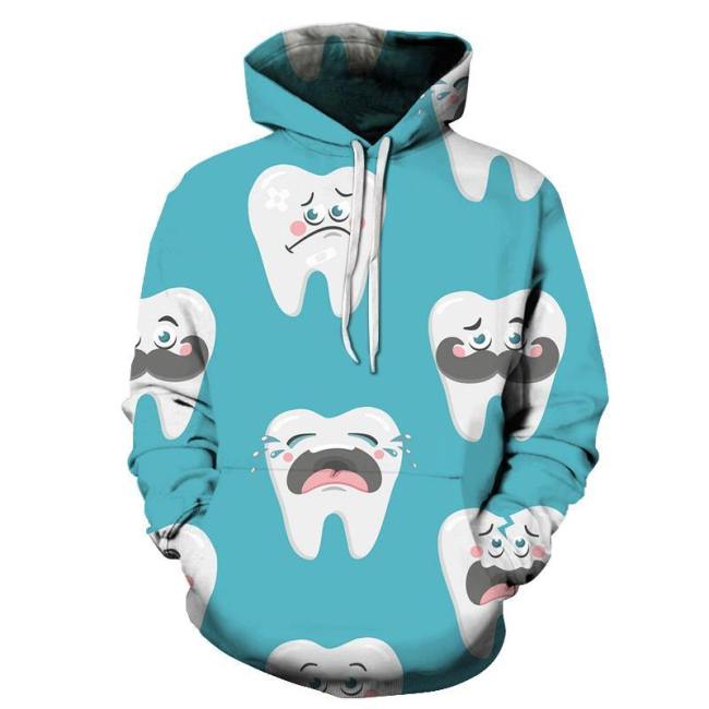 Crying Tooth Dentist 3D Hoodie Sweatshirt Pullover