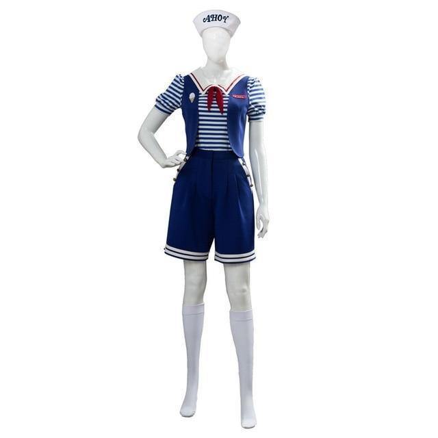 Stranger Things 3 Scoops Ahoy Robin Cosplay Costume Dress Steve Harrington