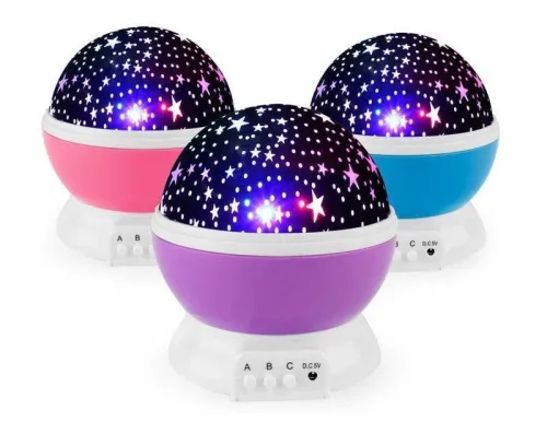 Led Rotating Star Moon Projector Lighting Night Sleep Lamp Xmas Gift