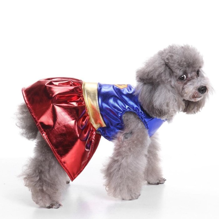 Halloween Red Super Dog Costume For Little Dogs