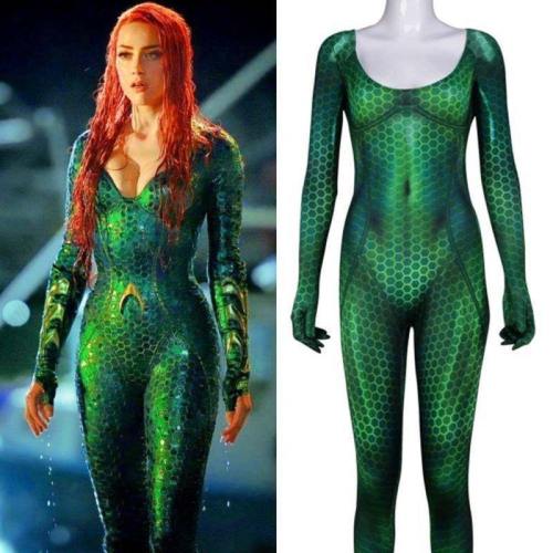 Aquaman Mera Jumpsuit Zentai Cosplay Mera Bodysuit Costume Halloween Women Kids