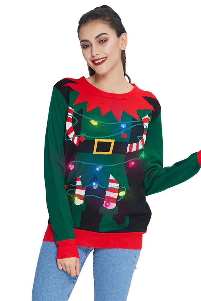 Women Men'S Light Up Ugly Christmas Sweater