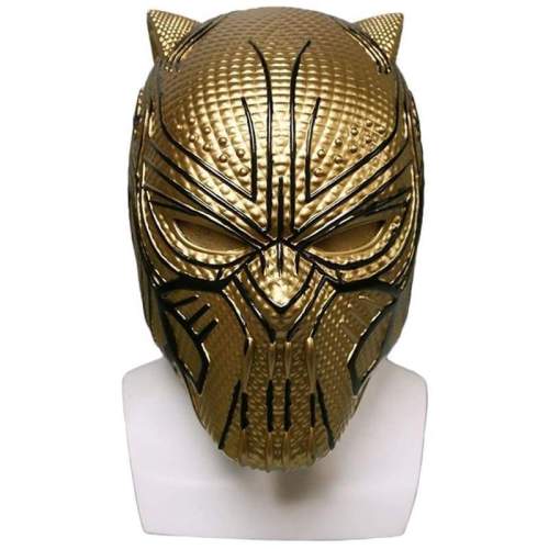 Marvel Black Panther Supervillain Erik Killmonger Cosplay Mask Golden