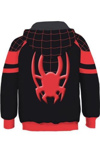Little Boys Hoodie Spider-Man: Into The Spider-Verse Miles Morales 3D Pullover Sweatshirt Kids