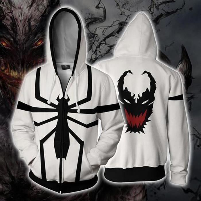Spider-Man Hoodie - Anti Venom Zip Up Hoodie Csos511