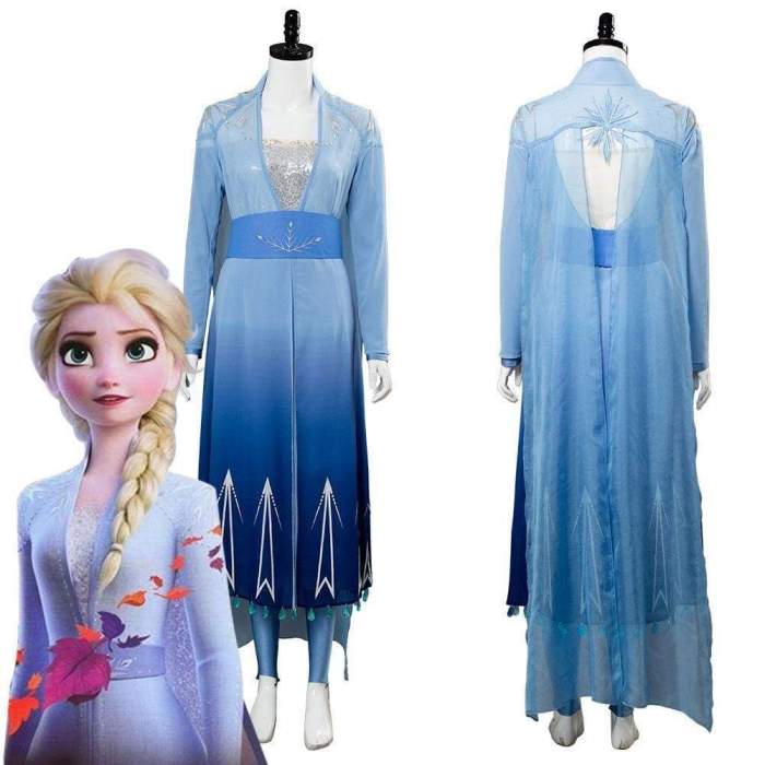  Frozen 2 Princess Elsa Cosplay Costume
