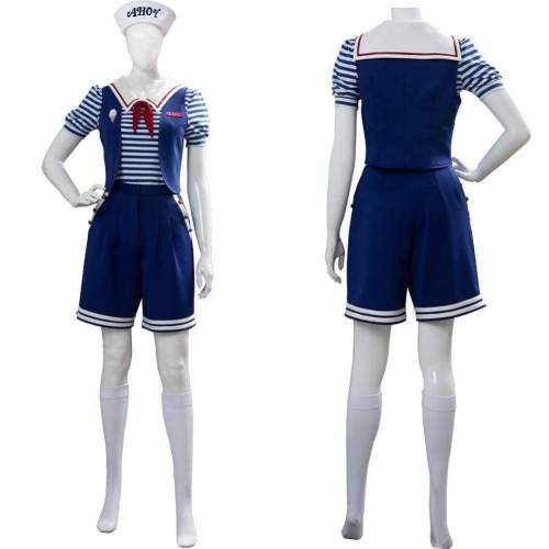 Stranger Things 3 Scoops Ahoy Robin Cosplay Costume Adult And Child