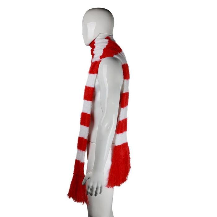 How The Grinch Stole Christmas Grinch  Scarf Red And White Striped Scarf Cosplay Scarf