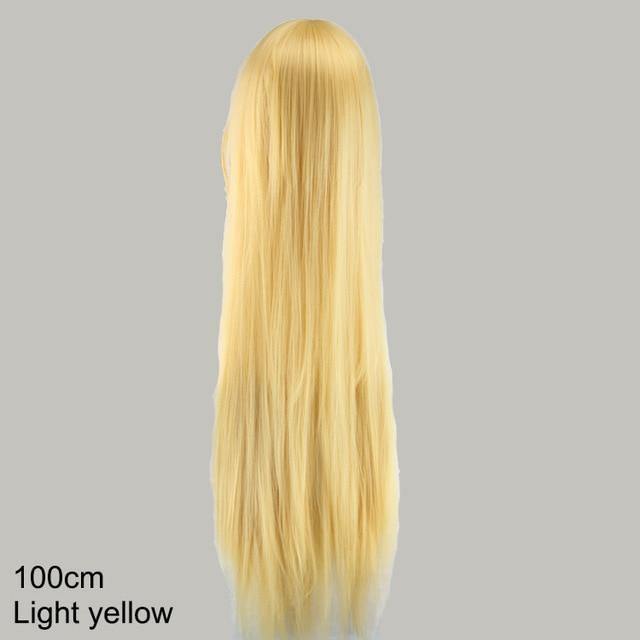 Anime Long Women Synthetic Cosplay Wigs Hair Blue Pink Ombre Wigs For Women Perruque Peruca Halloween