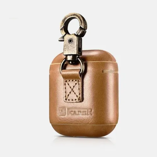 Luxury Handmade Apple Airpods Protective Case Cover With Bronze Keychain
