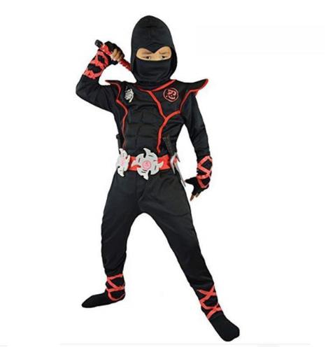 Halloween Ninja Costume Muscle Warrior Ninja Kid Ninja Costume Black Warrior