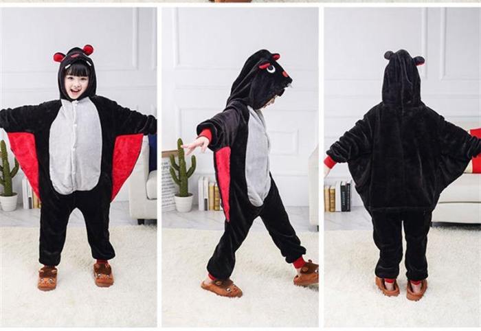 Child Romper Cute Bat Pattern Costume For Kids Onesie Pajamas For Girls Boys