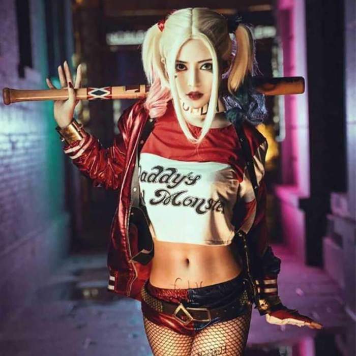 Suicide Squad Harley Quinn Costume Halloween Party Cosplay Suit