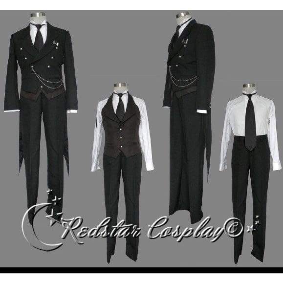 Black Butler 2 Kuroshitsuji Sebastian Cosplay Costume - Custom made in any size