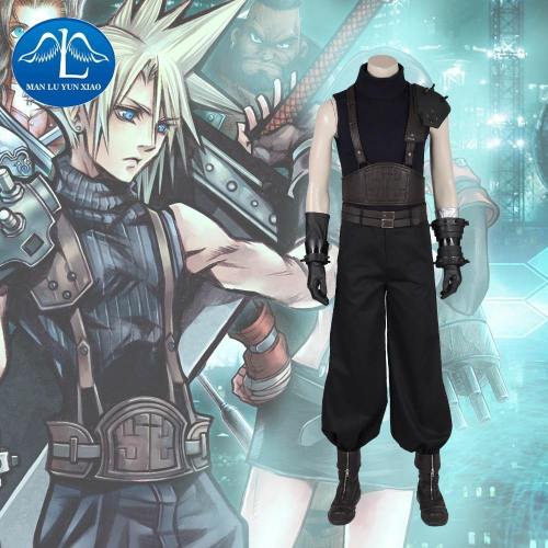 Game Final Fantasy Vii Remake Costume  Cloud Strife Cosplay Uniform Halloween Carnival Adult Men  Pants Suit Boys